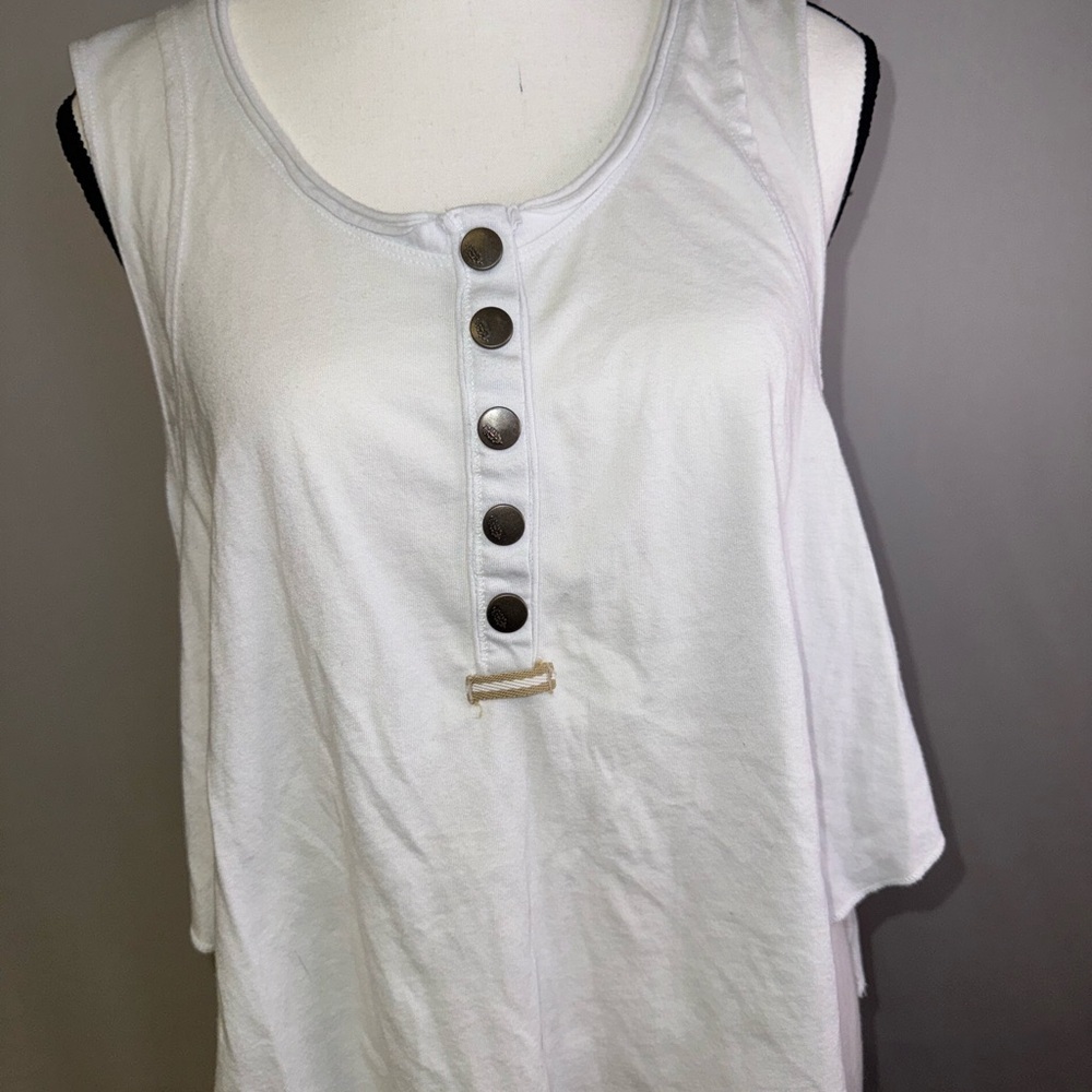 White Oversized boho tank‎
